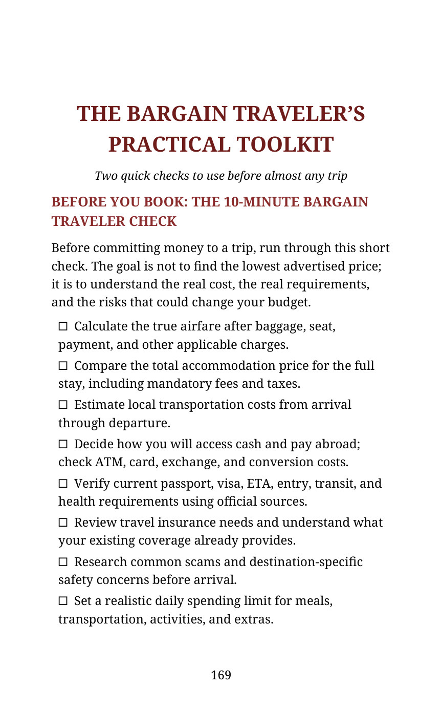 Actual practical toolkit page 169 from the book